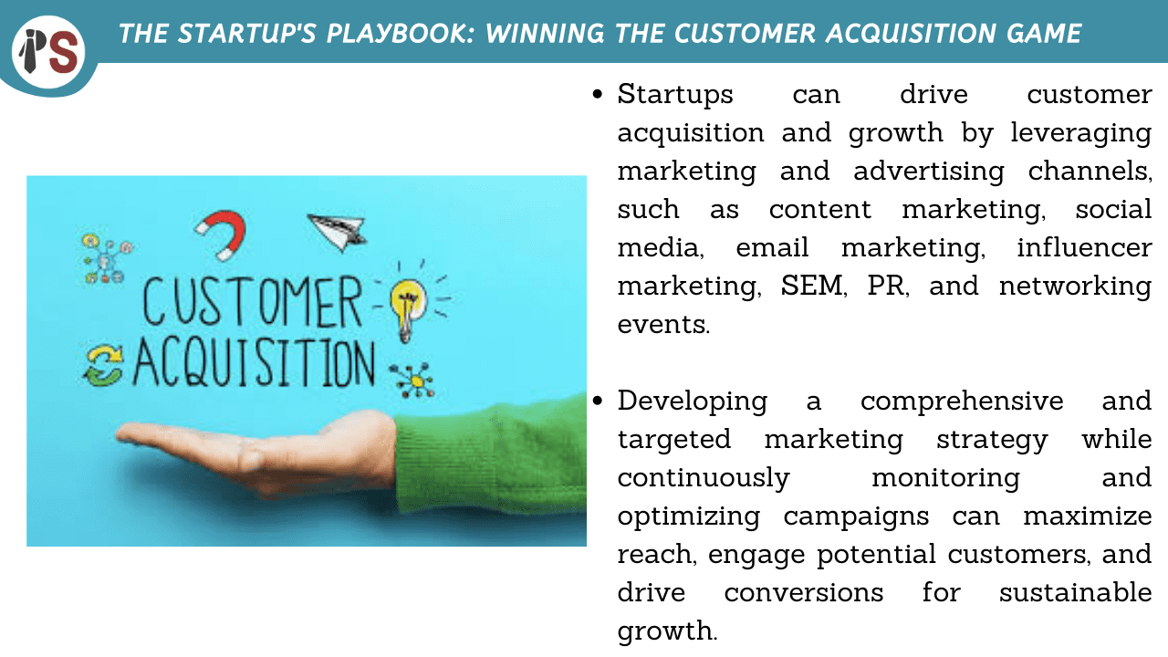 The Startup's Playbook: Winning the Customer Acquisition Game