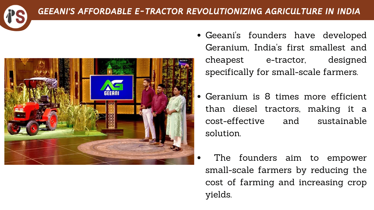 Geeani's Affordable e-Tractor Revolutionizing Agriculture in India
