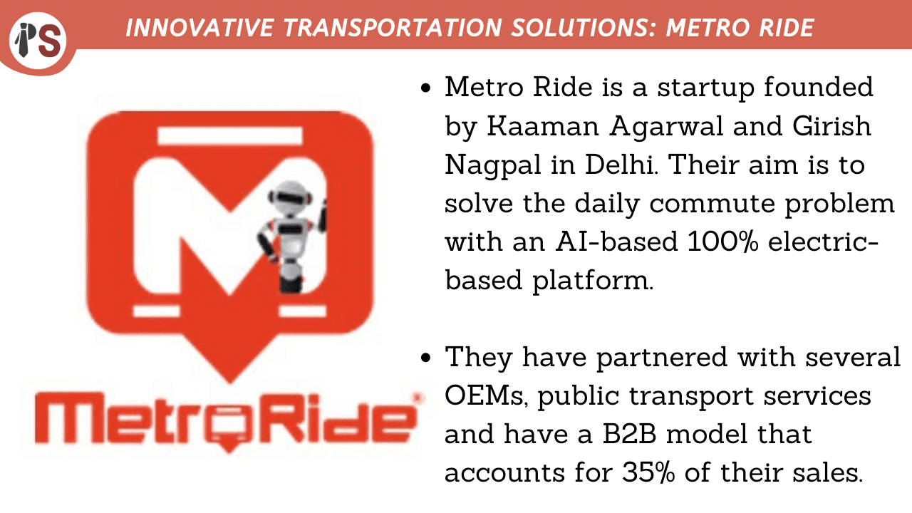 Innovative Transportation Solutions: Metro Ride