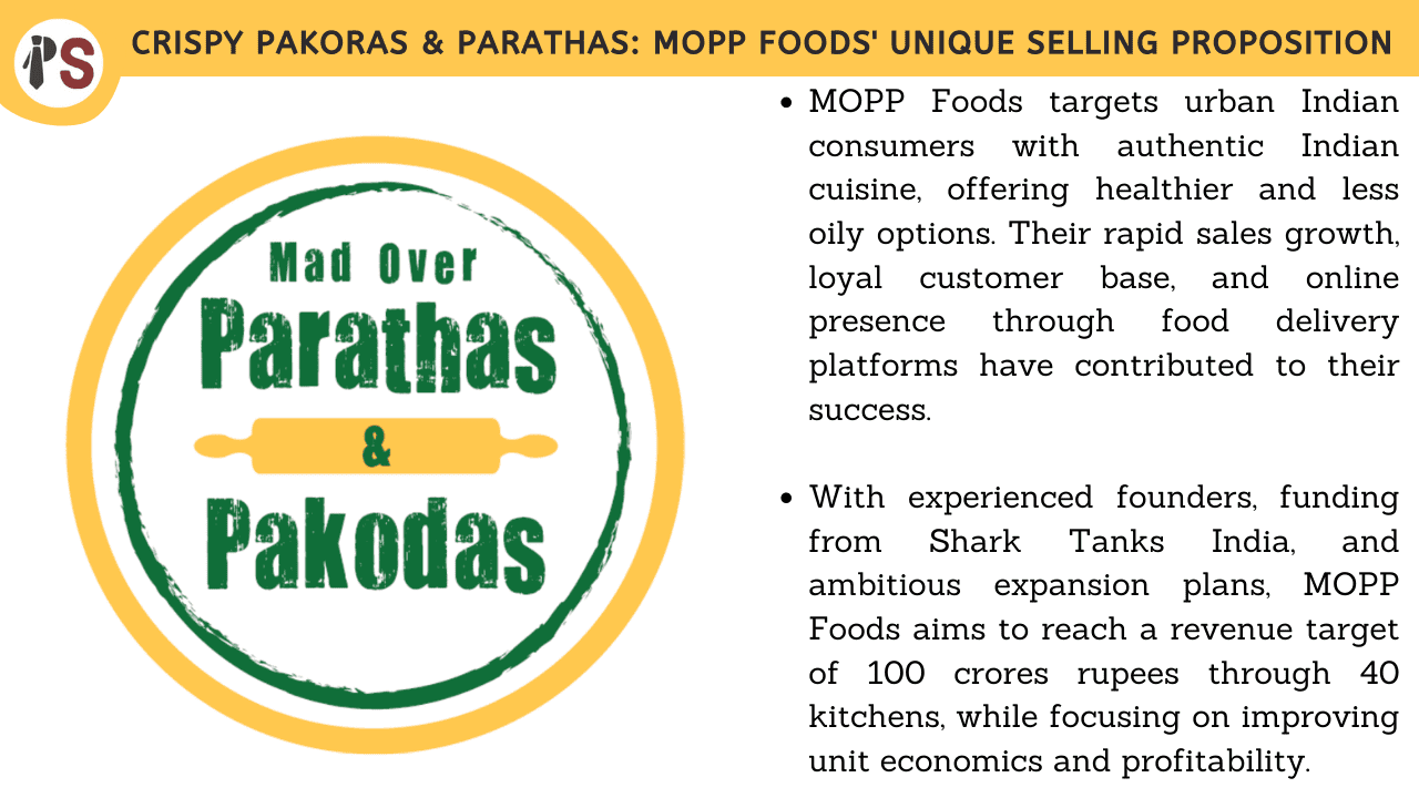 Crispy Pakoras & Parathas: MOPP Foods' Unique Selling Proposition