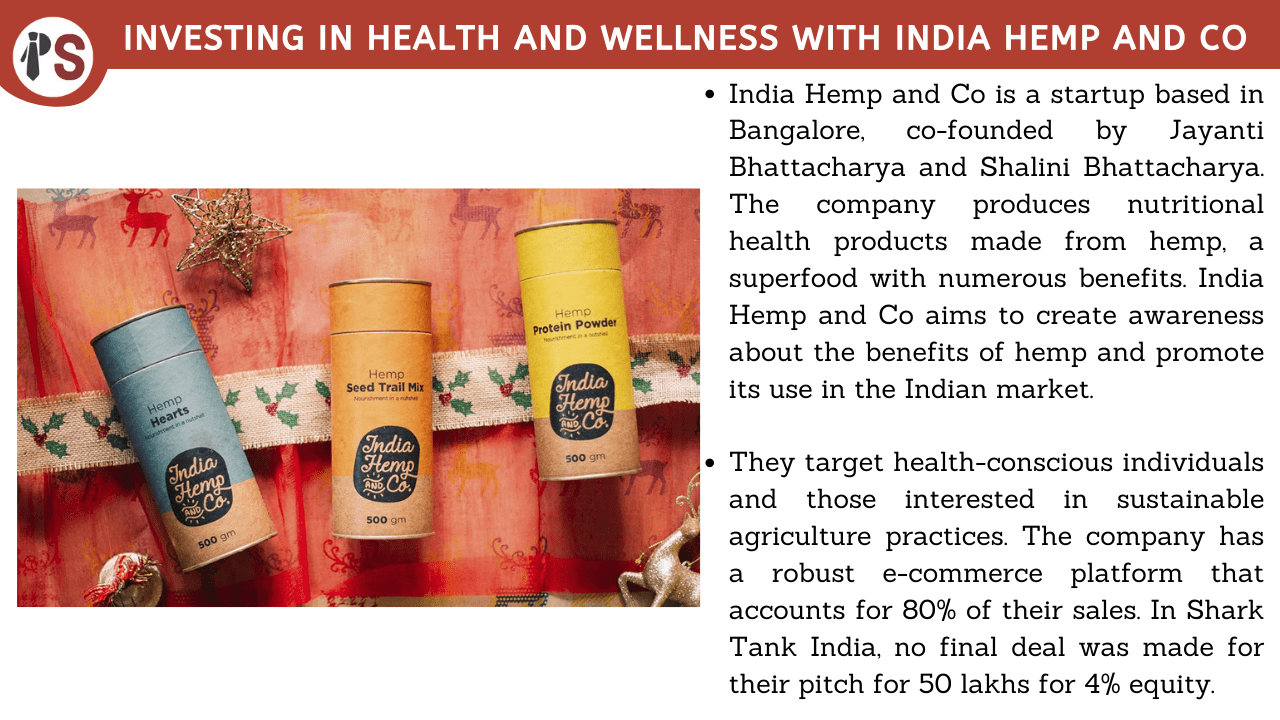 Investing in Health and Wellness with India Hemp and Co